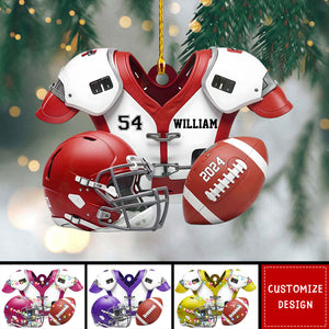 Personalized American Football Ornament - American Football Player,Lovers Gifts - 2024 New Release