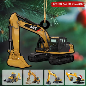 Personalized Excavator Heavy Equipment Christmas Ornament - 2024 New Release