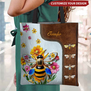 Stunning Hummingbird Dragonfly Butterfly - Personalized Gardening Tote Bag