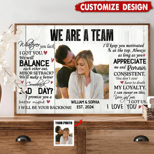 We Are A Team-Personalized Poster-Gift For Couples