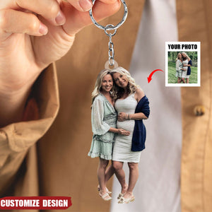 Gift For Mom/Nana/Family-Personalized Upload Photo Acrylic Keychain