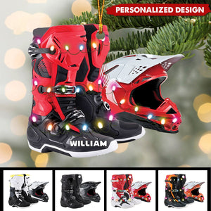 2024 New Release Personalized Ornament Motocross Boots Helmet