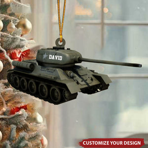 Personalized Tank Car Christmas Ornament Gift For Tank Lover - 2024 New Release