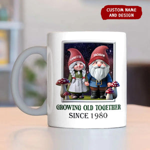 Couple Growing Old Together Since - Personalized White Mug