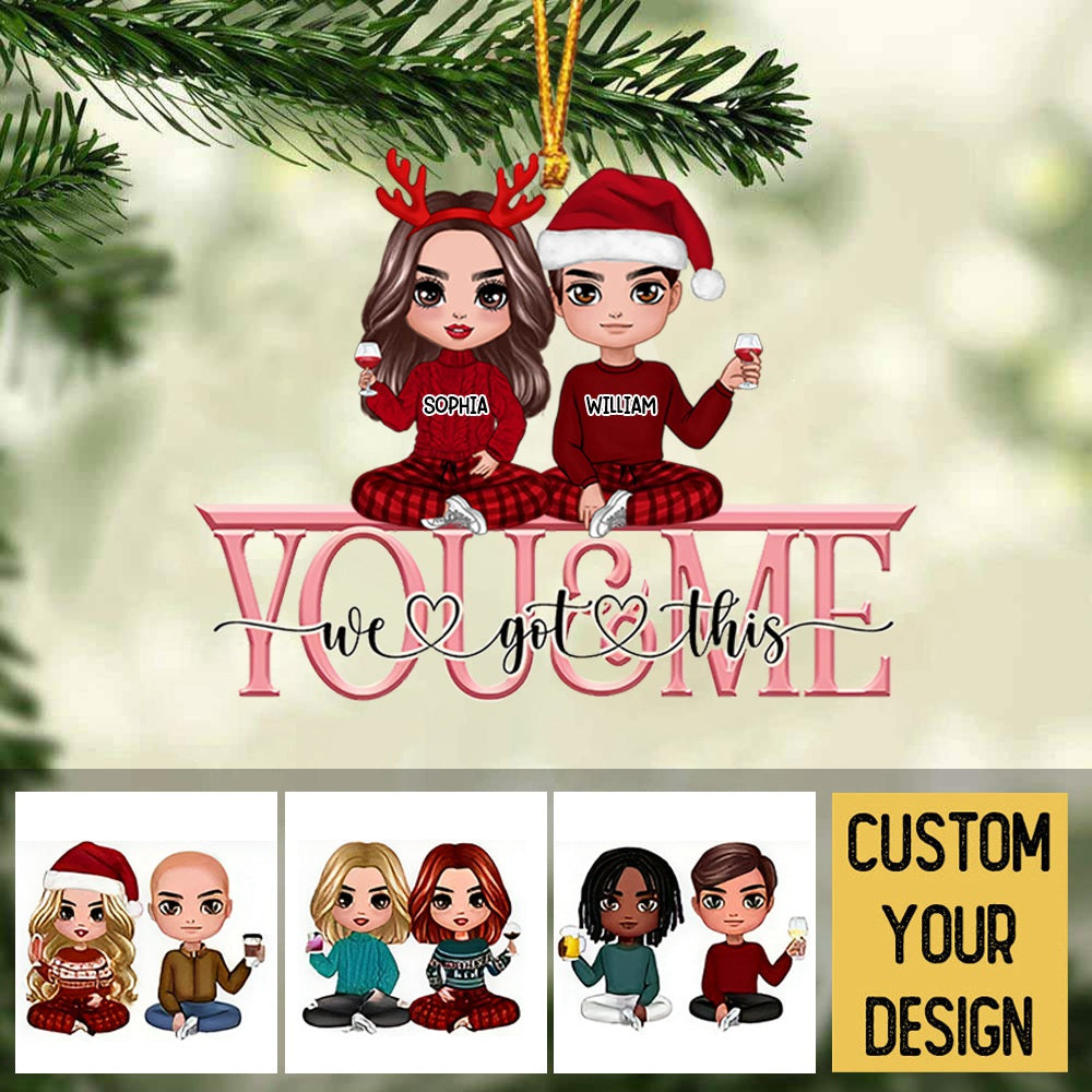 Couple You & Me - Personalized Acrylic Car Ornament - Best Gift For Couple