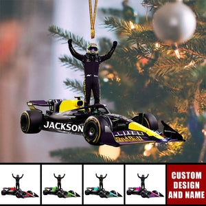 2024 New Release Personalized Race Car Christmas Ornaments -Gifts For Racing driver,Race Car Lover