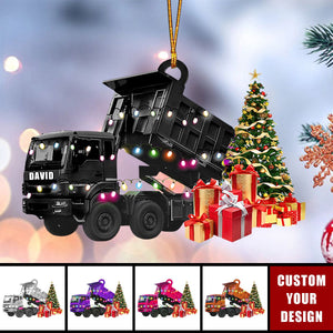 Personalized Dump Truck Christmas Ornaments Gift For Heavy Equipment Lovers - 2024 New Release