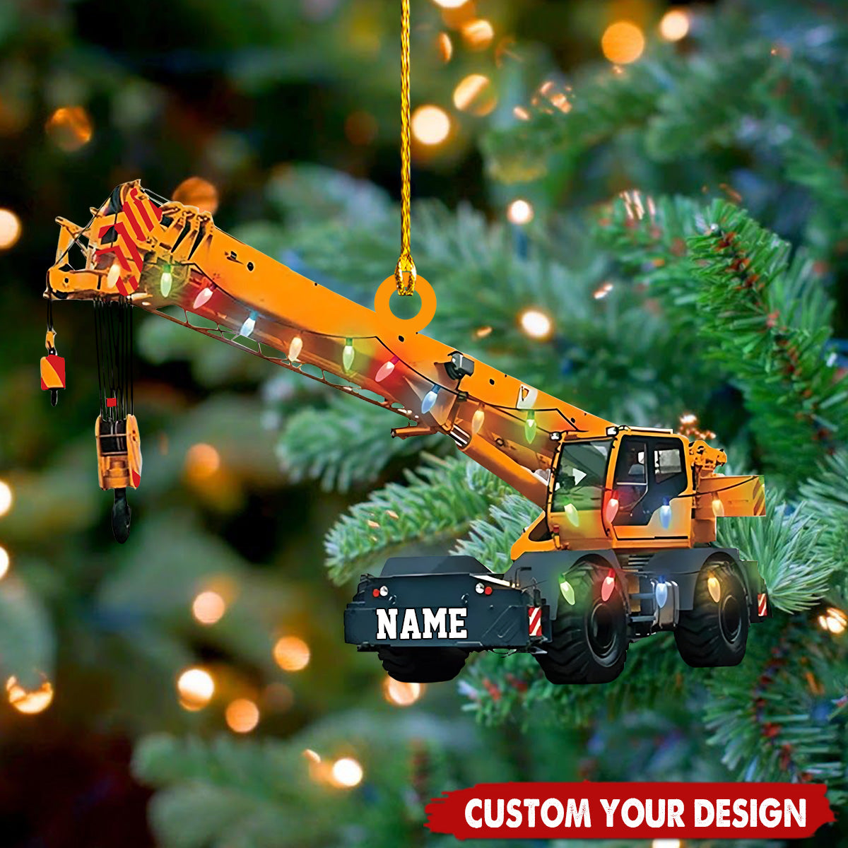 Custom Crane Vehicles Ornaments Gift For Heavy Equipment Lovers - 2024 New Release