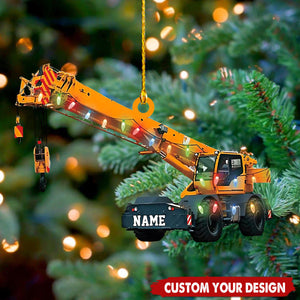 Custom Crane Vehicles Ornaments Gift For Heavy Equipment Lovers - 2024 New Release