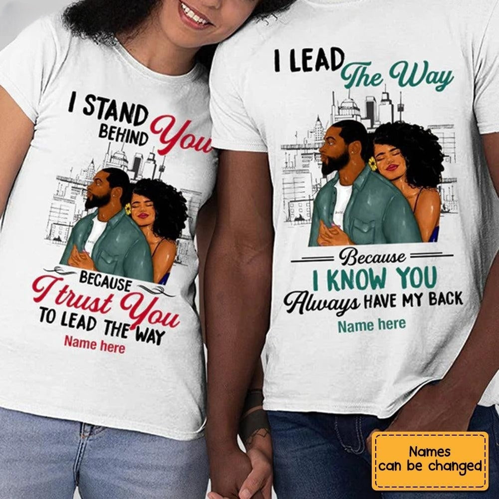 Lead The Way Couple T Shirt, Personalized Shirt, Gift For Loved One (two pack)