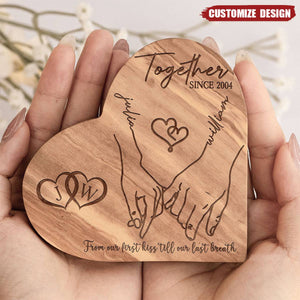 From Our First Kiss Till Our Last Breath - Personalized Engraved Wood Plaque