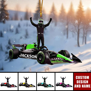 2024 New Release Personalized Race Car Christmas Ornaments -Gifts For Racing driver,Race Car Lover