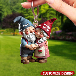 Growing Together - Personalized Husband And Wife Acrylic Keychain