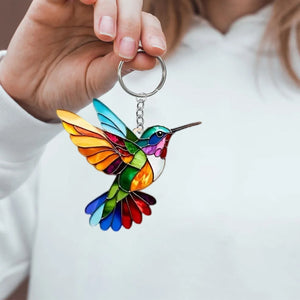 Beautiful Hummingbird Keychain - Gift For Bird Lovers