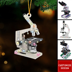 Personalized Medical Microscope Christmas Ornament - 2024 New Release