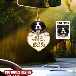 Upload Photo - Personalized Dog Car Ornament