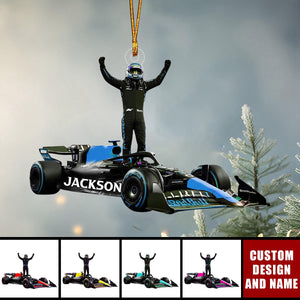 2024 New Release Personalized Race Car Christmas Ornaments -Gifts For Racing driver,Race Car Lover