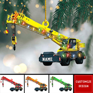 Custom Crane Vehicles Ornaments Gift For Heavy Equipment Lovers - 2024 New Release