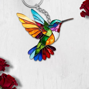 Beautiful Hummingbird Keychain - Gift For Bird Lovers