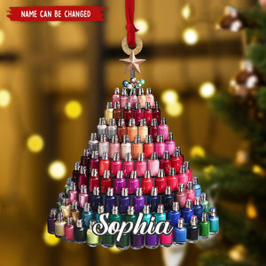 Personalized Nail Salon Christmas Ornament, Gift for Nail Artist, Nail Polish - 2024 New Release