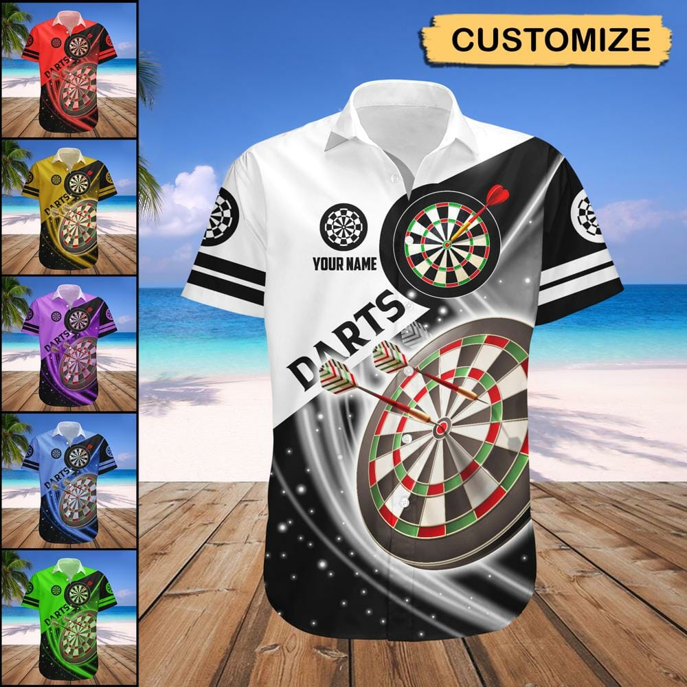 Darts Hawaiian Shirt Custom Name Dartboard Uniforms Personalized Aloha  Hawaiian Shirts - Limotees