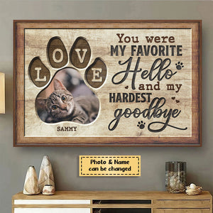 Custom Photo Walk Beside Us Every Day - Dog & Cat Personalized Custom Horizontal Home Decor Poster - House Warming Gift For Pet Owners, Pet Lovers