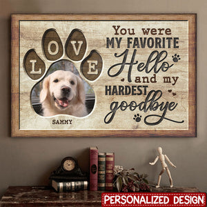 Custom Photo Walk Beside Us Every Day - Dog & Cat Personalized Custom Horizontal Home Decor Poster - House Warming Gift For Pet Owners, Pet Lovers