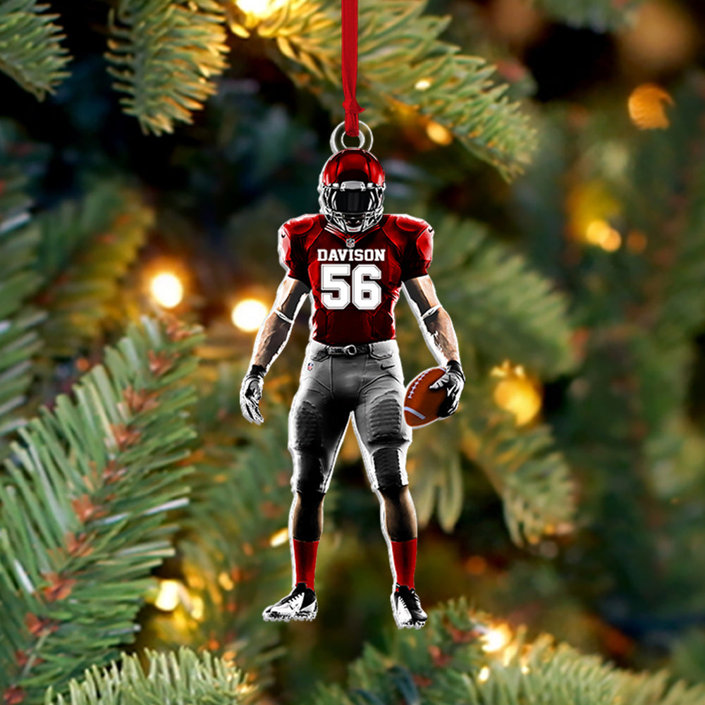 Personalized American Football Acrylic Ornament Christmas Ornament