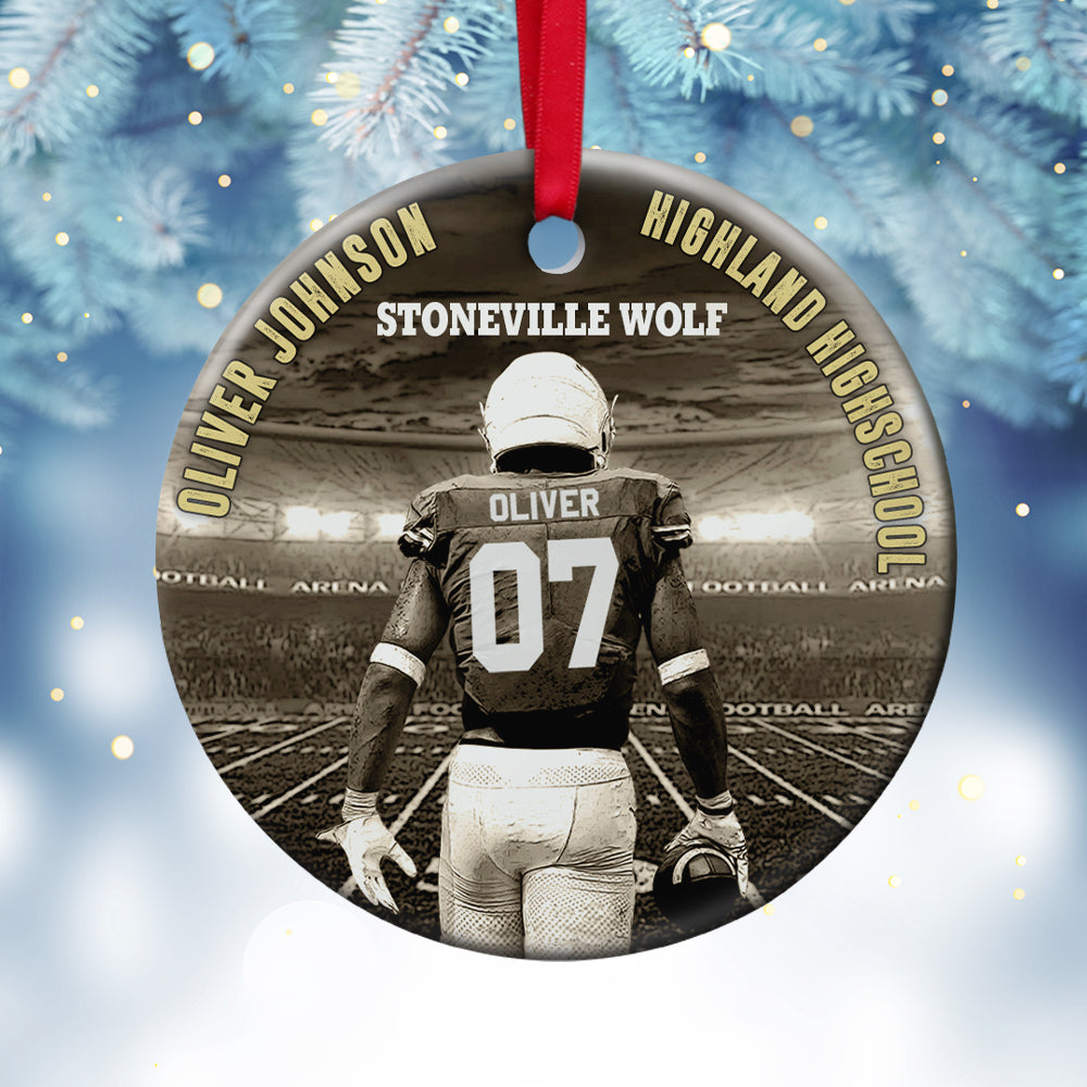 Philadelphia Eagles Merry Christmas Circle Ornament