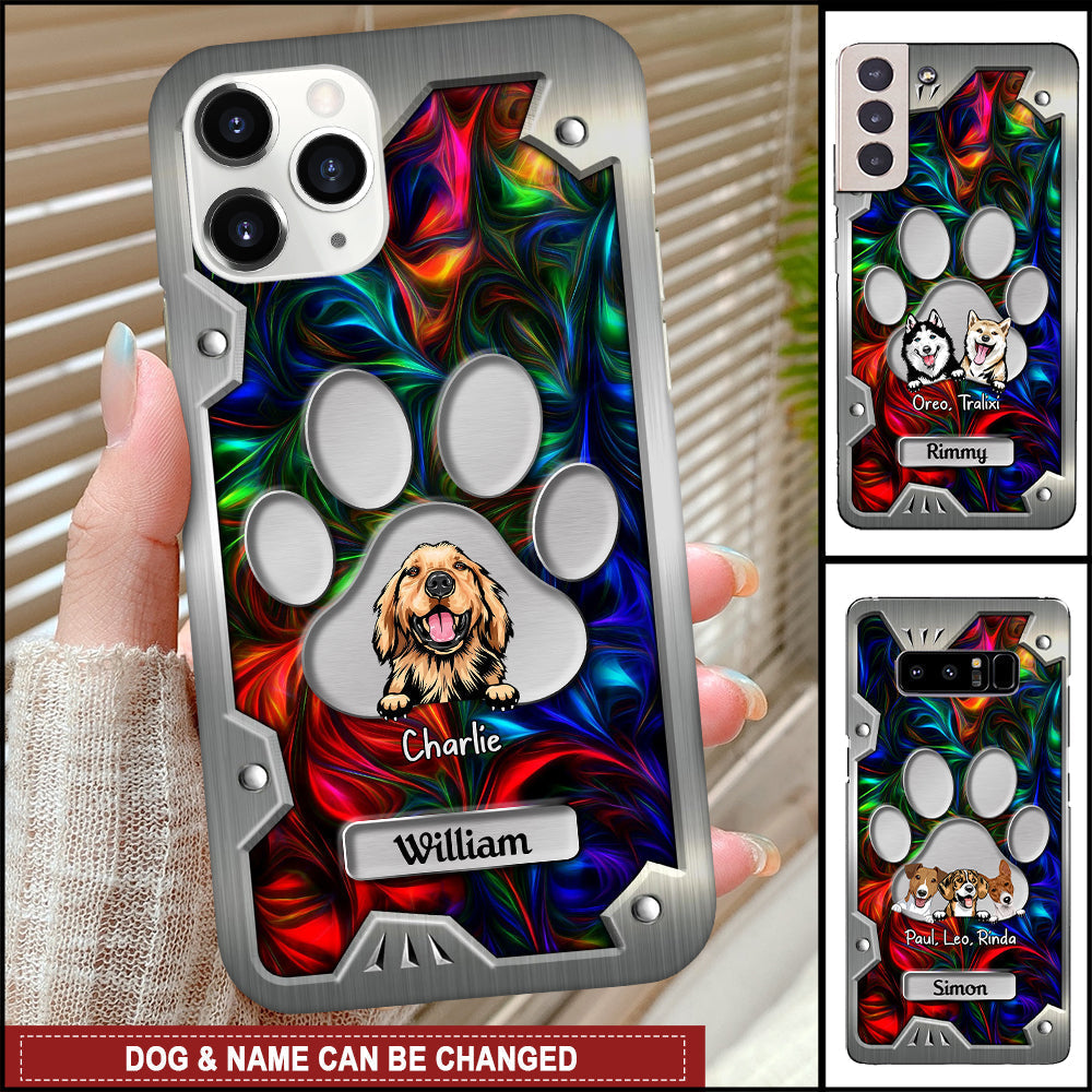 Personalized Dog Mom Dog Dad Paw Phone Case