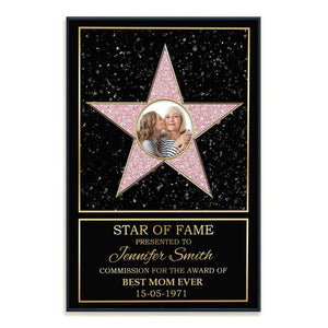 Star Of Fame Custom Poster Gift For Family Upload Photo