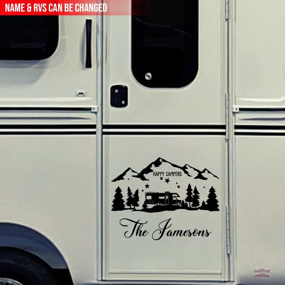  Camping Bucket Vinyl Decal Sticker, Camper Door, Motorhome,  RV, Decal, Personalized, Waterproof Vinyl