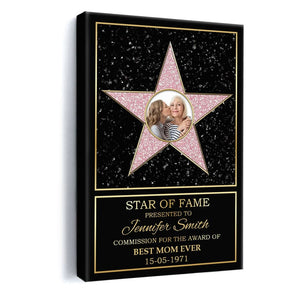 Star Of Fame Custom Poster Gift For Family Upload Photo