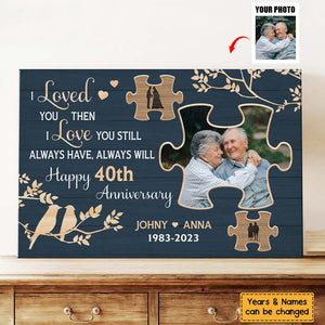 I Loved You Then I Love You Still Anniversary Gift Poster