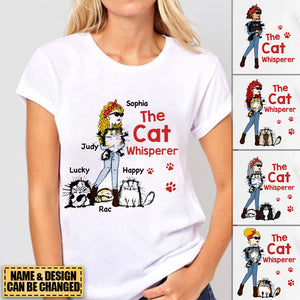 The Cat Whisperer Woman and Funny Cat Personalized Shirt