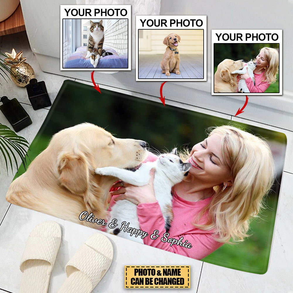 Pet Personalized Doormat with Your Dog Picture for Pet Lovers