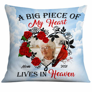 Memo A Big Piece Of My Heart Heaven Photo Pillow