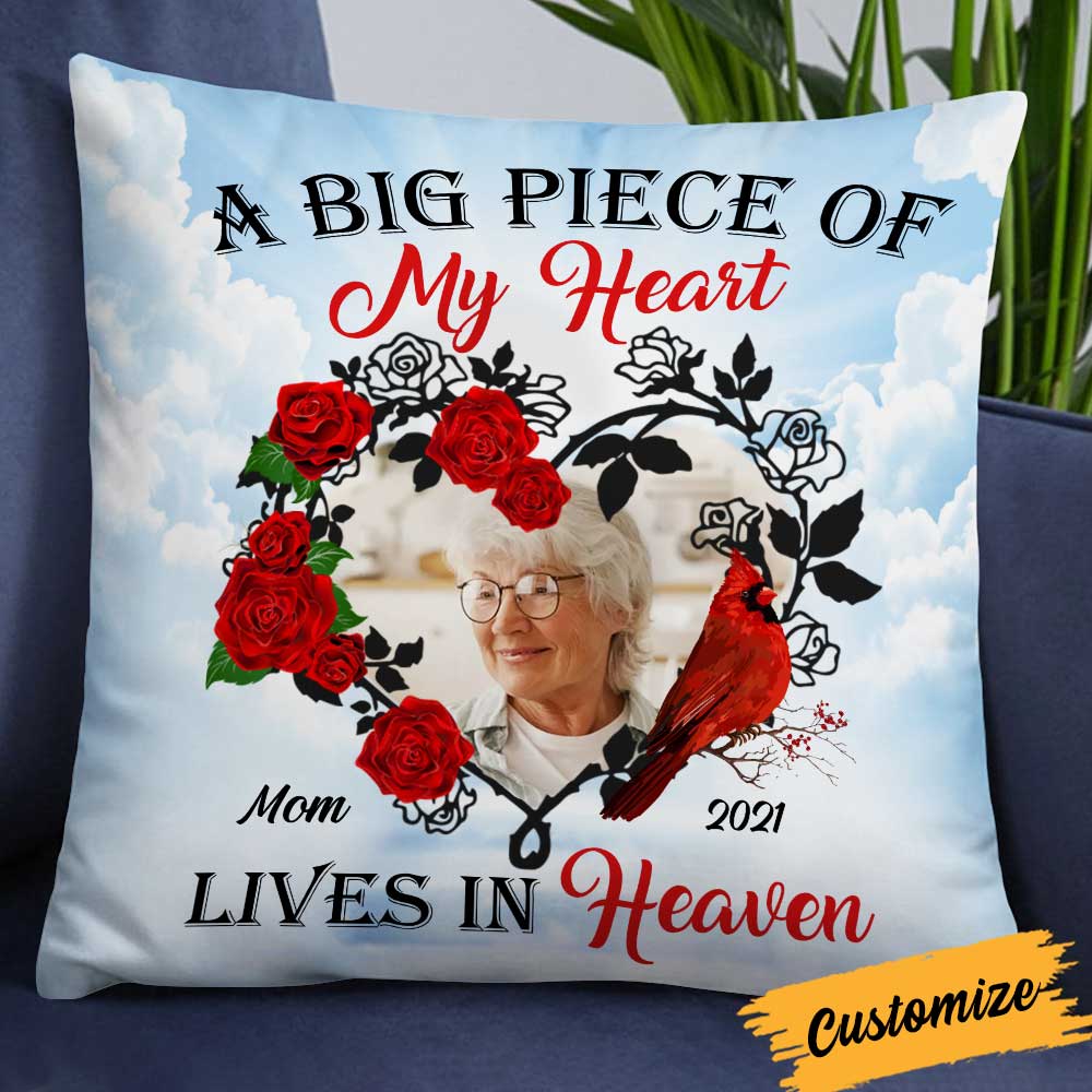 Memo A Big Piece Of My Heart Heaven Photo Pillow