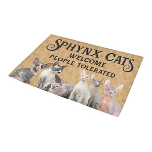 nh 1 sphynx cat welcome doormats