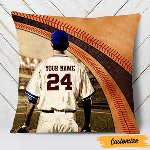 Love Baseball Player Pillow