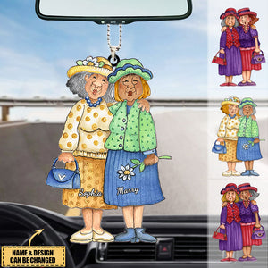 Personalized Old Friends/Bestie Acylic Car Hanging Ornament