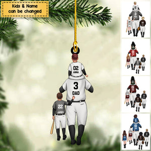 Personalized Baseball Kids & Dad/Grandpa Acrylic Christmas / Car Ornament