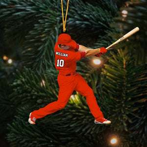 Personalized Baseball Christmas Ornament -Great Gift Idea For Baseball Lovers