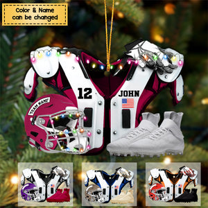 American Football - Personalized Christmas/Car Ornament, Gift For Football Fans