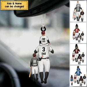 Personalized Baseball Kids & Dad/Grandpa Acrylic Christmas / Car Ornament