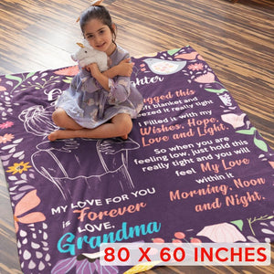 Personalized Granddaughter Blanket - Hug