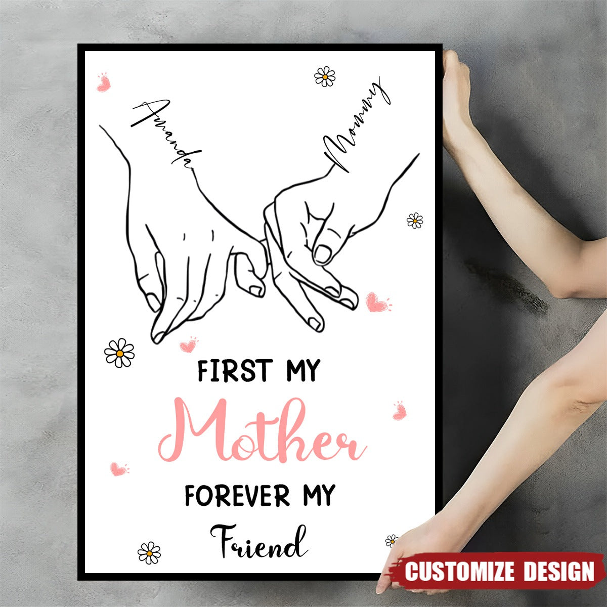 First My Mother Forever My Friend - Personalized Poster - Gift For Mom