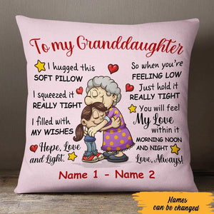 Personalized Grandma To My Granddaughter Pillow