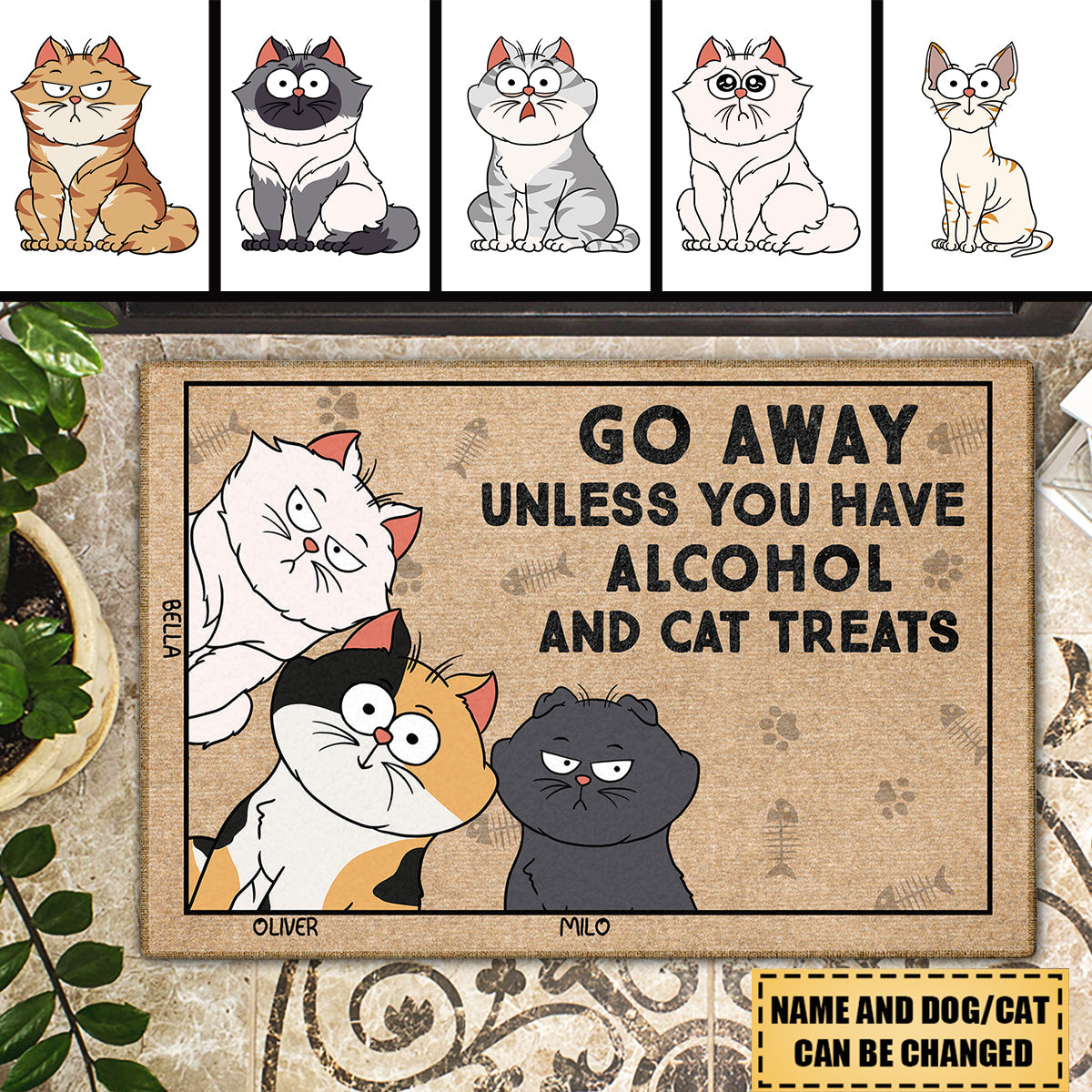 Personalized doormats for pet lovers to welcome guests in the best