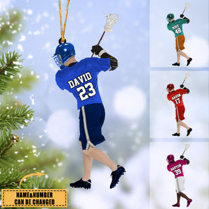 Custom Personalized Lacrosse Players Christmas Ornament, Gift for Lacrosse Lovers-2